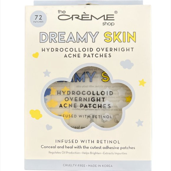 NEW The Creme Shop 72 Patches, Dreamy Skin Hydrocolloid Overnight Acne Patches - Picture 4 of 4